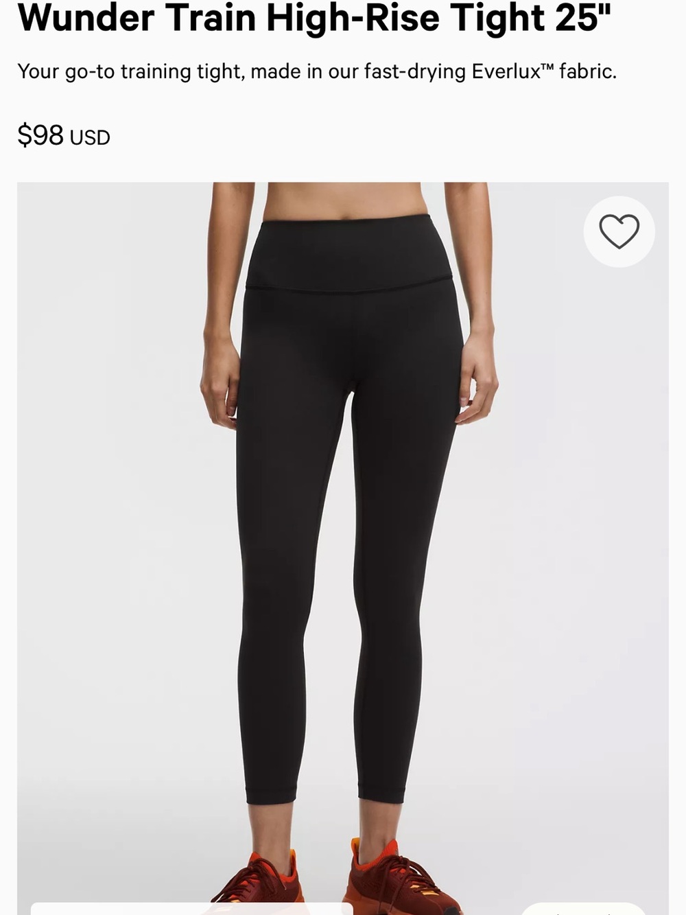 lululemon athletica Black High-Rise Training Tights